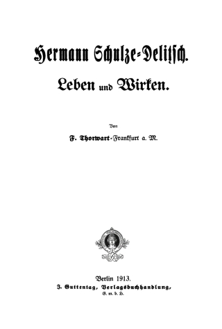 Imagen de portada: Hermann Schulze-Delitzsch 1st edition 9783111306339