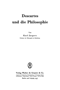 Cover image: Descartes und die Philosophie 1st edition 9783111309354