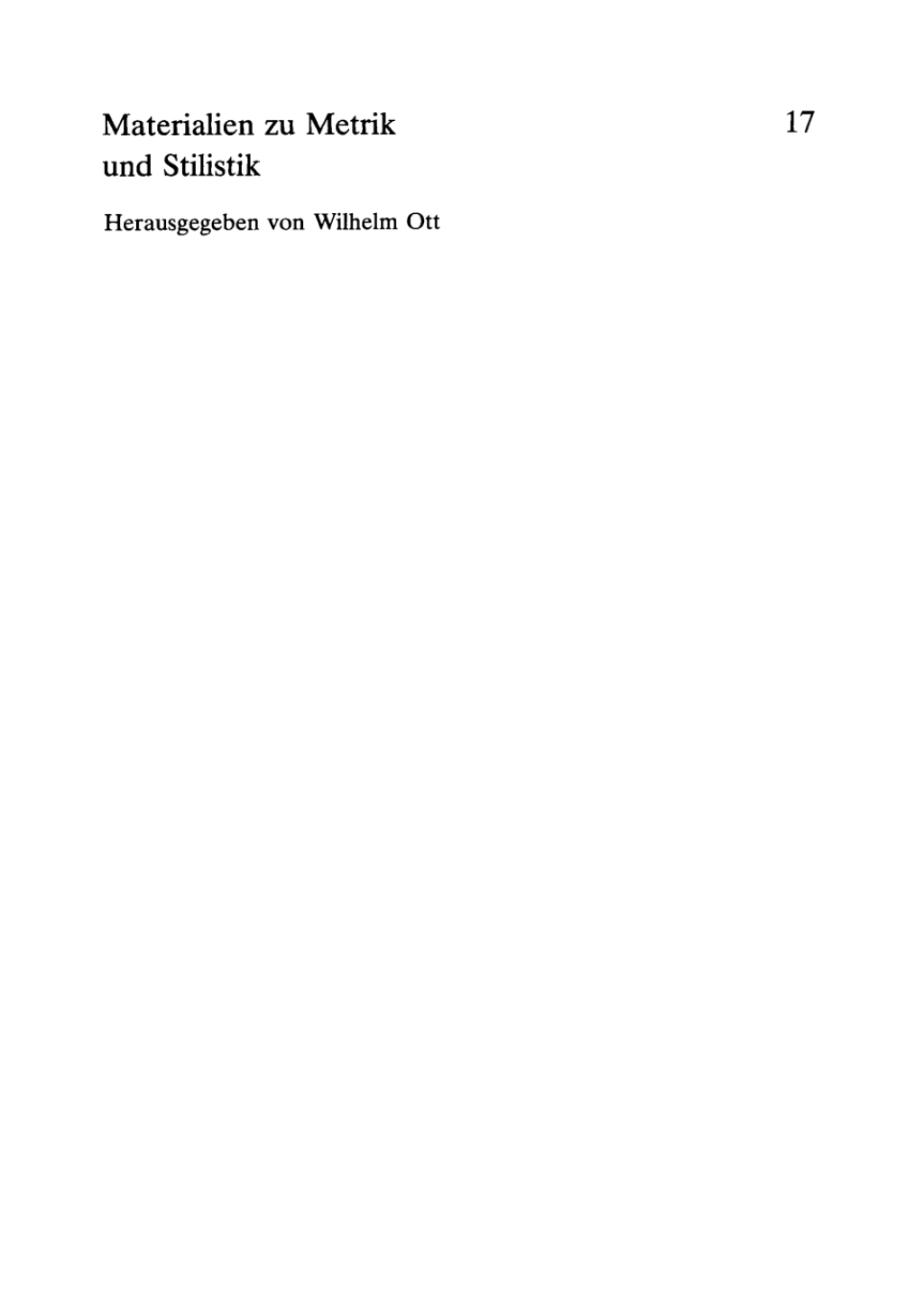 Metrische Analysen zu Vergil Aeneis Buch VII 1st Edition