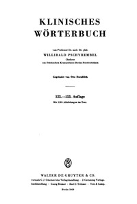 表紙画像: Klinisches Wörterbuch 123rd edition 9783111316765