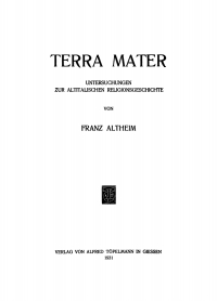 Cover image: Terra mater 1st edition 9783111015996