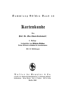 Cover image: Kartenkunde 2nd edition 9783111020457
