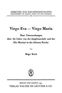 Imagen de portada: Virgo Eva - Virgo Maria 1st edition 9783110981698