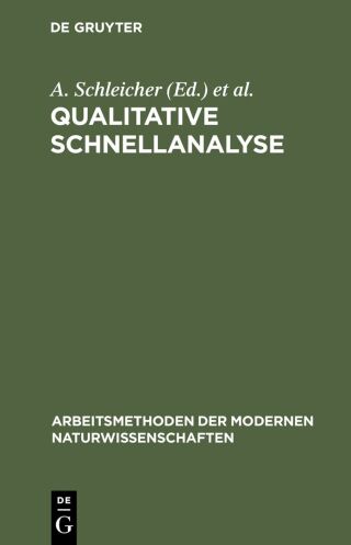 Imagen de portada: Qualitative Schnellanalyse 1st edition 9783111321738