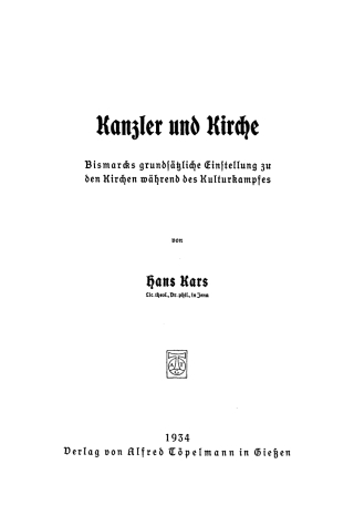 Imagen de portada: Kanzler und Kirche 1st edition 9783111217680