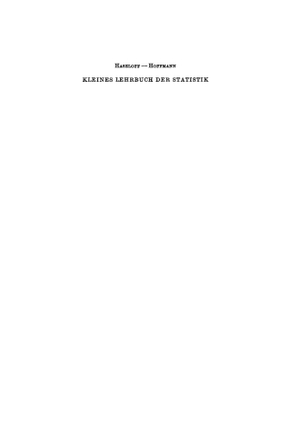 Cover image: Kleines Lehrbuch der Statistik 4th edition 9783111139890