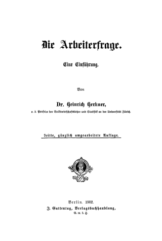 Imagen de portada: Die Arbeiterfrage. Eine Einführung 3rd edition 9783111231822