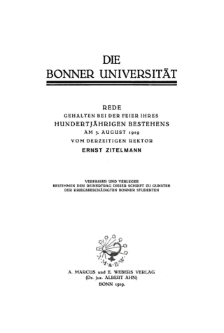 Cover image: Die Bonner Universität 1st edition 9783111145051