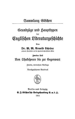 Cover image: Von Shakespeare bis zur Gegenwart 2nd edition 9783111021775