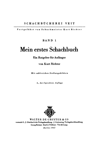 Cover image: Mein erstes Schachbuch 6th edition 9783112300671