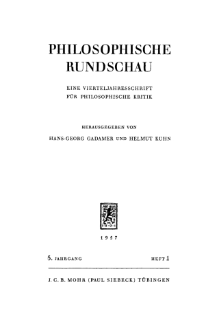 Cover image: Heft 1/1957 5th edition 9783112301852