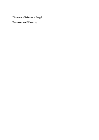 Cover image: Testament und Erbvertrag 1st edition 9783112301777