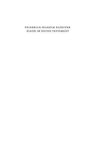 Cover image: Eikon im Neuen Testament 1st edition 9783112302552