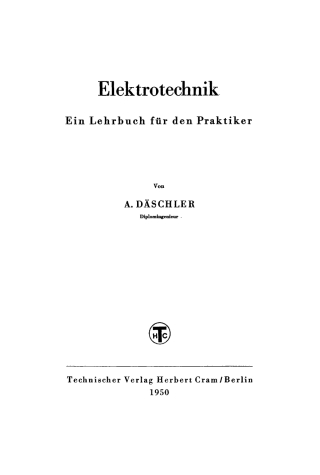 Imagen de portada: Elektrotechnik 1st edition 9783112302576
