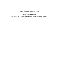 Cover image: Bibliographie zu den Handschriften vom Toten Meer 1st edition 9783112303818