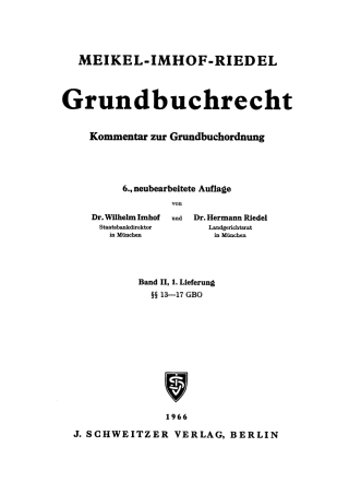 Immagine di copertina: §§ 13–17 6th edition 9783112303917