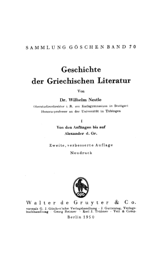 Cover image: Von den Anfängen bis auf Alexander d. Gr. 2nd edition 9783112304327