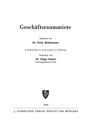 صورة الغلاف: Geschäftsraummiete 2nd edition 9783112305027