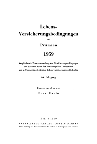 Imagen de portada: 1959 46th edition 9783112305423