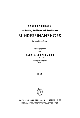 Imagen de portada: 1960 1st edition 9783112305904