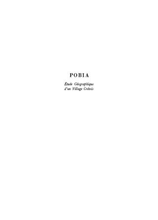 Cover image: Pobia 1st edition 9783112307977