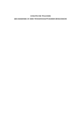 Cover image: Die Essener in der wissenschaftlichen Diskussion 1st edition 9783112308592