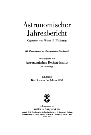 Cover image: Die Literatur des Jahres 1953 1st edition 9783112308912