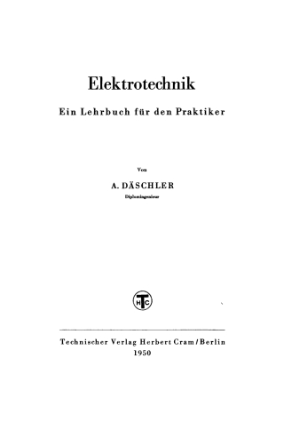 Immagine di copertina: Elektrotechnik 1st edition 9783112322758