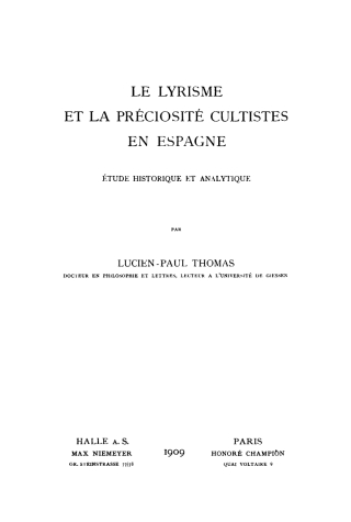 Immagine di copertina: Le lyrisme et la préciosité cultistes en Espagne 1st edition 9783112323793