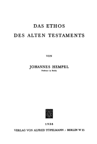 Imagen de portada: Das Ethos des Alten Testaments 1st edition 9783112325438