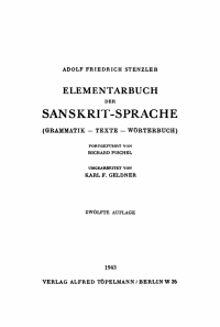 Omslagafbeelding: Elementarbuch der Sanskrit-Sprache 12th edition 9783112334874