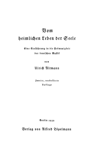 Imagen de portada: Vom heimlichen Leben der Seele 2nd edition 9783112334959