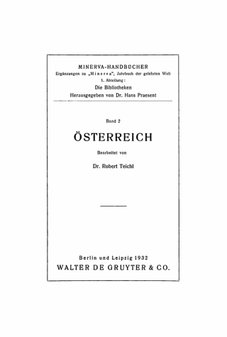 Imagen de portada: Österreich 1st edition 9783112337196