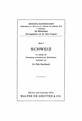 Imagen de portada: Schweiz 1st edition 9783112337219
