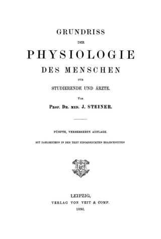 Cover image: Grundriss der Physiologie des Menschen 5th edition 9783112337899