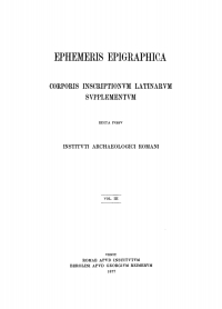 Omslagafbeelding: Ephemeris Epigraphica. Volume 3 1st edition 9783112352618