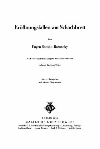Imagen de portada: Eröffnungsfallen am Schachbrett 1st edition 9783112354254
