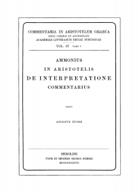 Imagen de portada: Aristotelis de interpretatione commentarius 1st edition 9783112361016