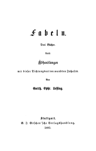 Imagen de portada: Fabeln 1st edition 9783112361276