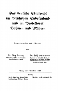Immagine di copertina: Das deutsche Strafrecht im Reichsgau Sudetenland und im Protektorat Böhmen und Mähren 1st edition 9783112363157