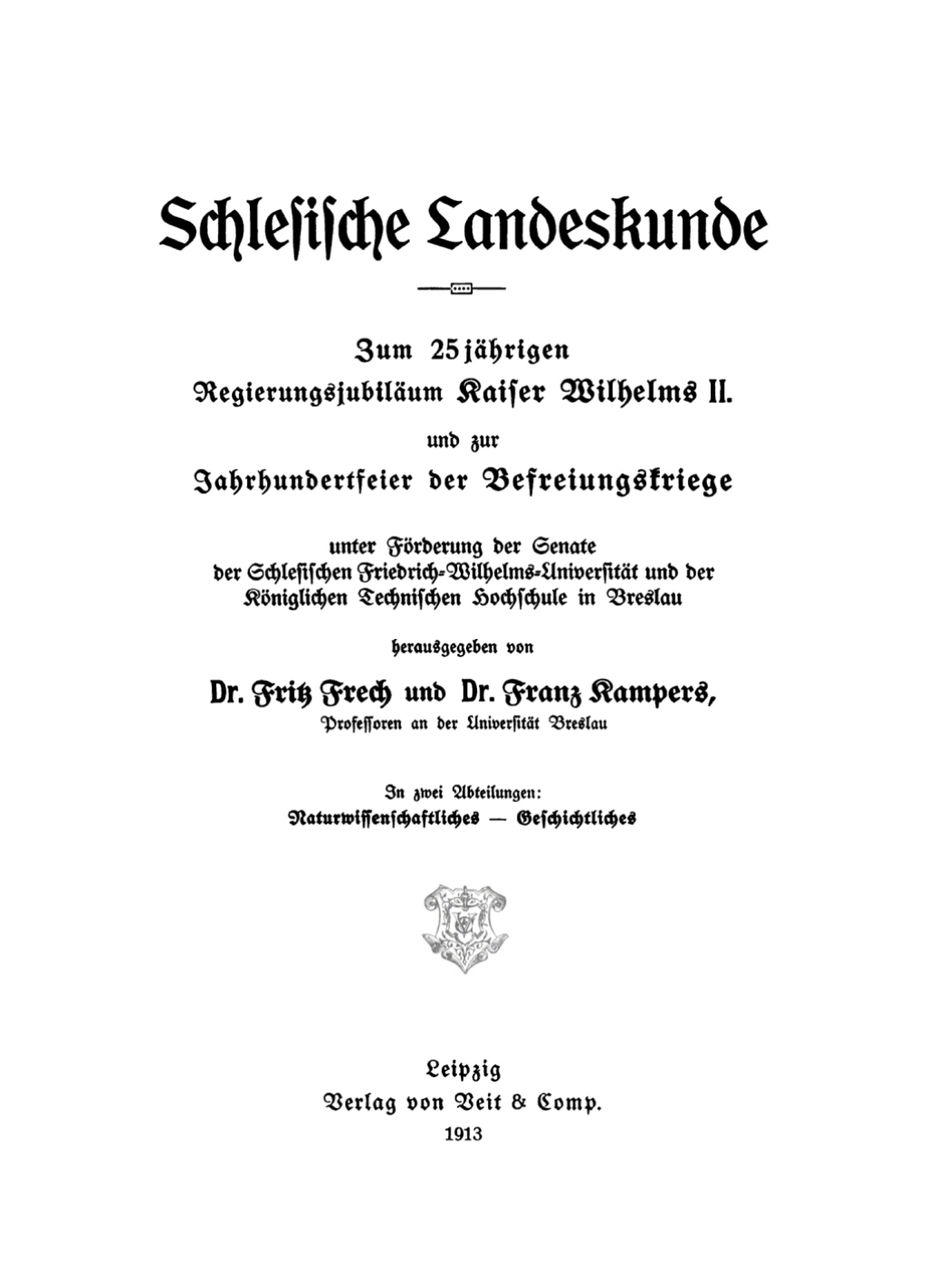 Naturwissenschaftliche Abteilung 1st Edition