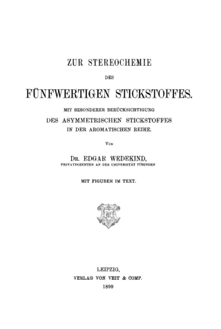 Omslagafbeelding: Zur Stereochemie des fünfwertigen Stickstoffes 1st edition 9783112367452