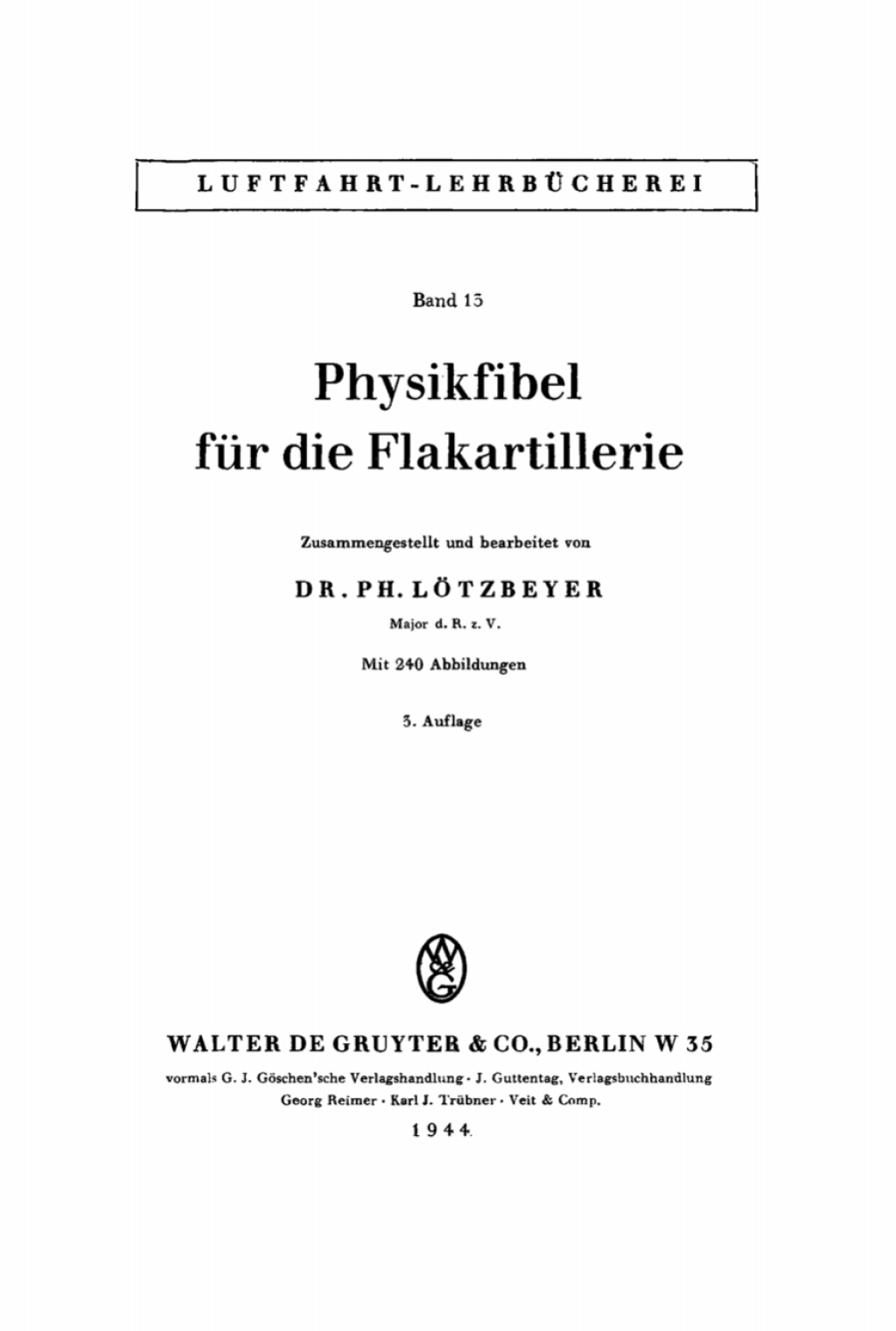 Physikfibel für die Flakartillerie 3rd Edition
