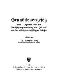 Cover image: Grundsteuergesetz 1st edition 9783112371794