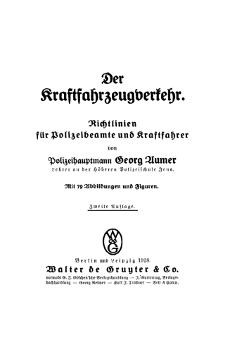 Imagen de portada: Der Kraftfahrzeugverkehr 2nd edition 9783112373712