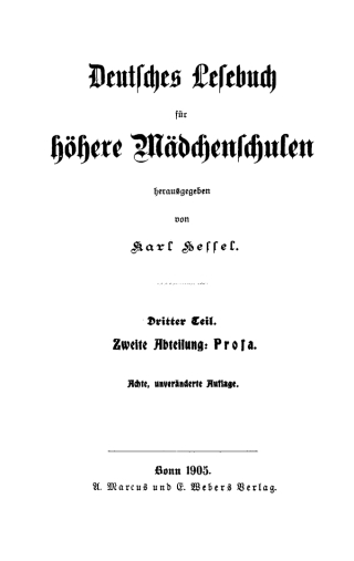Cover image: Prosa 8th edition 9783112374450