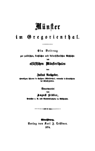 Cover image: Münster im Gregorienthal 1st edition 9783112375273