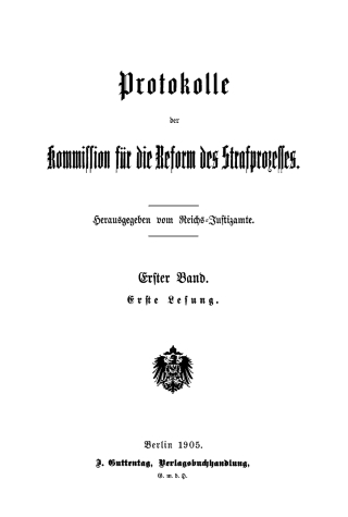 Imagen de portada: Erste Lesung 1st edition 9783112376072