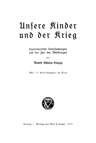Titelbild: Unsere Kinder und der Krieg 1st edition 9783112379073