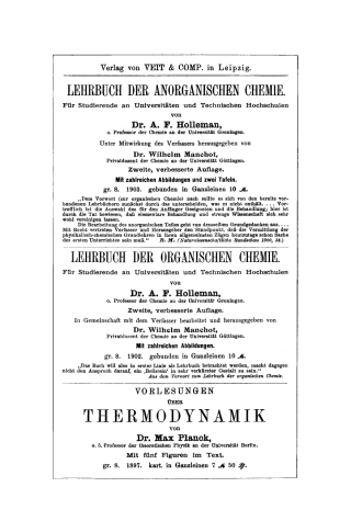 Cover image: Die Praxis des organischen Chemikers 6th edition 9783112380178